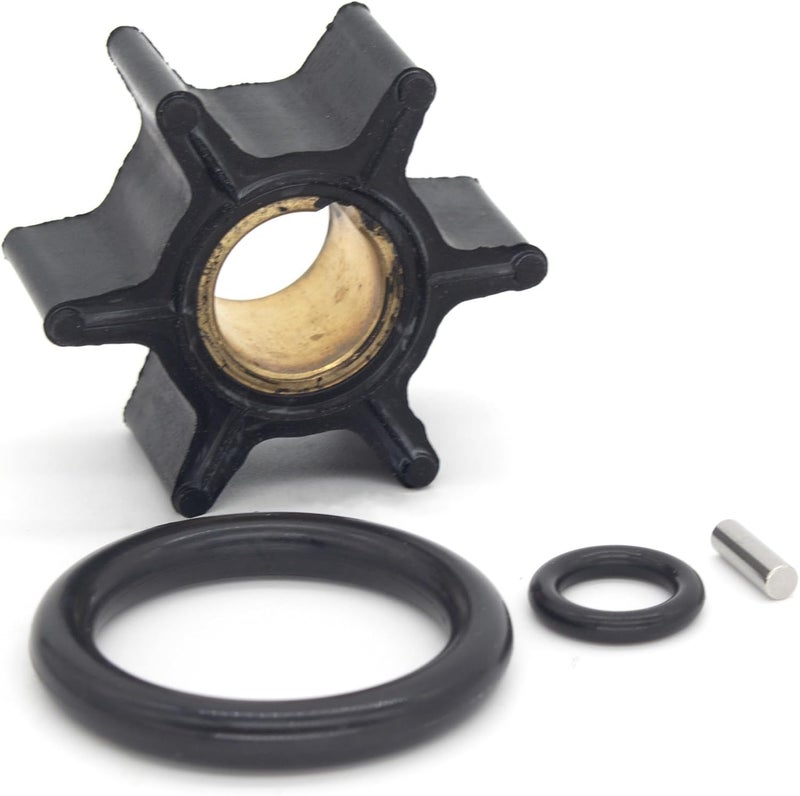 QUICKMARINER QuickMarine 0386084 Outboard Water Pump Impeller with Key and O-Ring for Johnson Evinrude Marine 8-15 HP Motors Replacement 386084 Sierra 18-3050 - Image 4